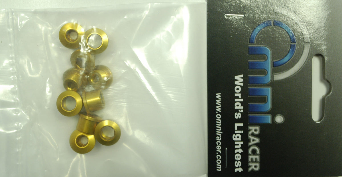 Lightweight Bicycle Chainring Bolts for Shimano & BMX - Gold