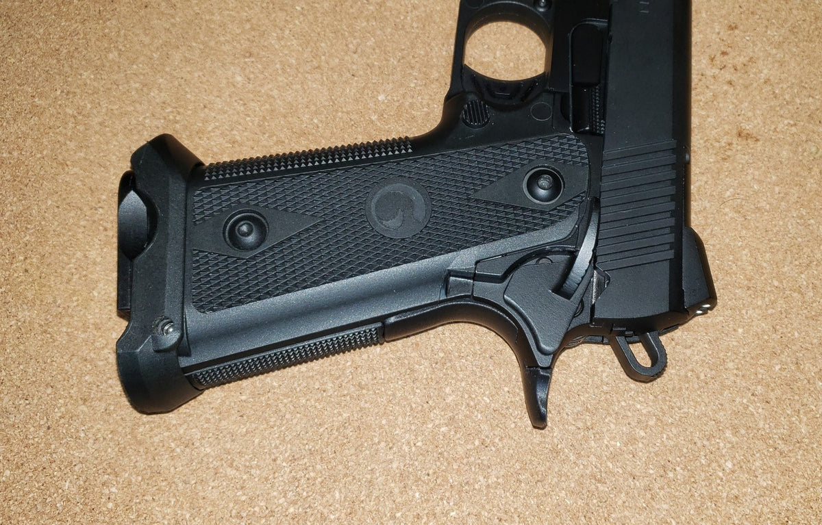 Fixed Compact Beavertail Grip Safety for Pistols - Lightweight Carbon Fiber Reinforced Polymer