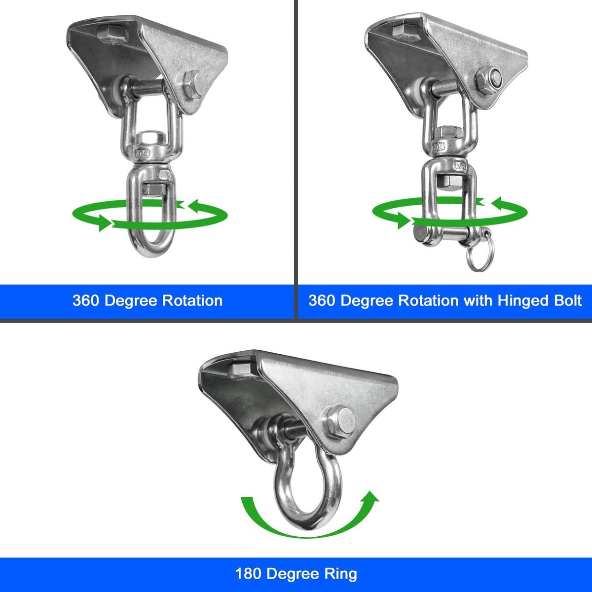 Heavy Bag Hanger Support Mount - Steel 360 Degree Rotation, Supports Up to 1000lb