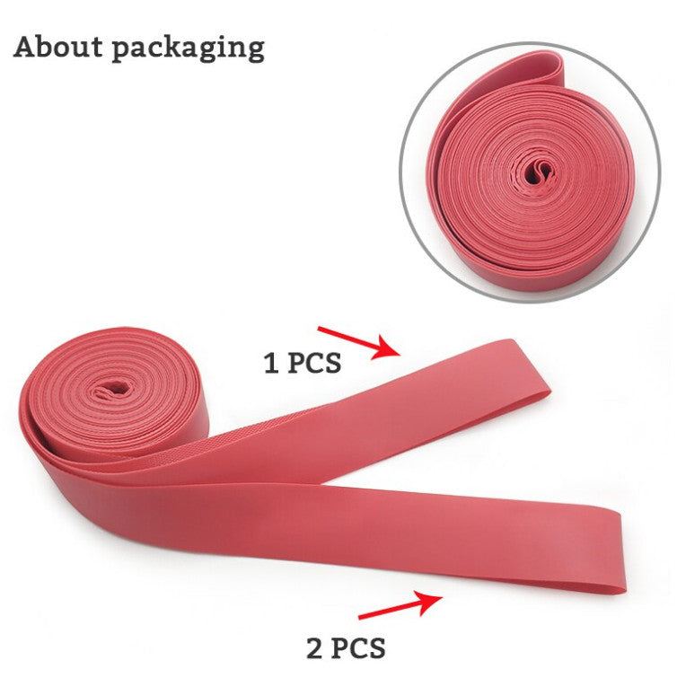 Red Bicycle Rim Strips 700c x 16mm - 2 Pack, Easy Install Alternative to Rim Tape