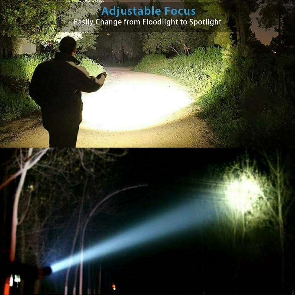 Rechargeable LED Tactical Flashlight with Zoom and Multiple Modes