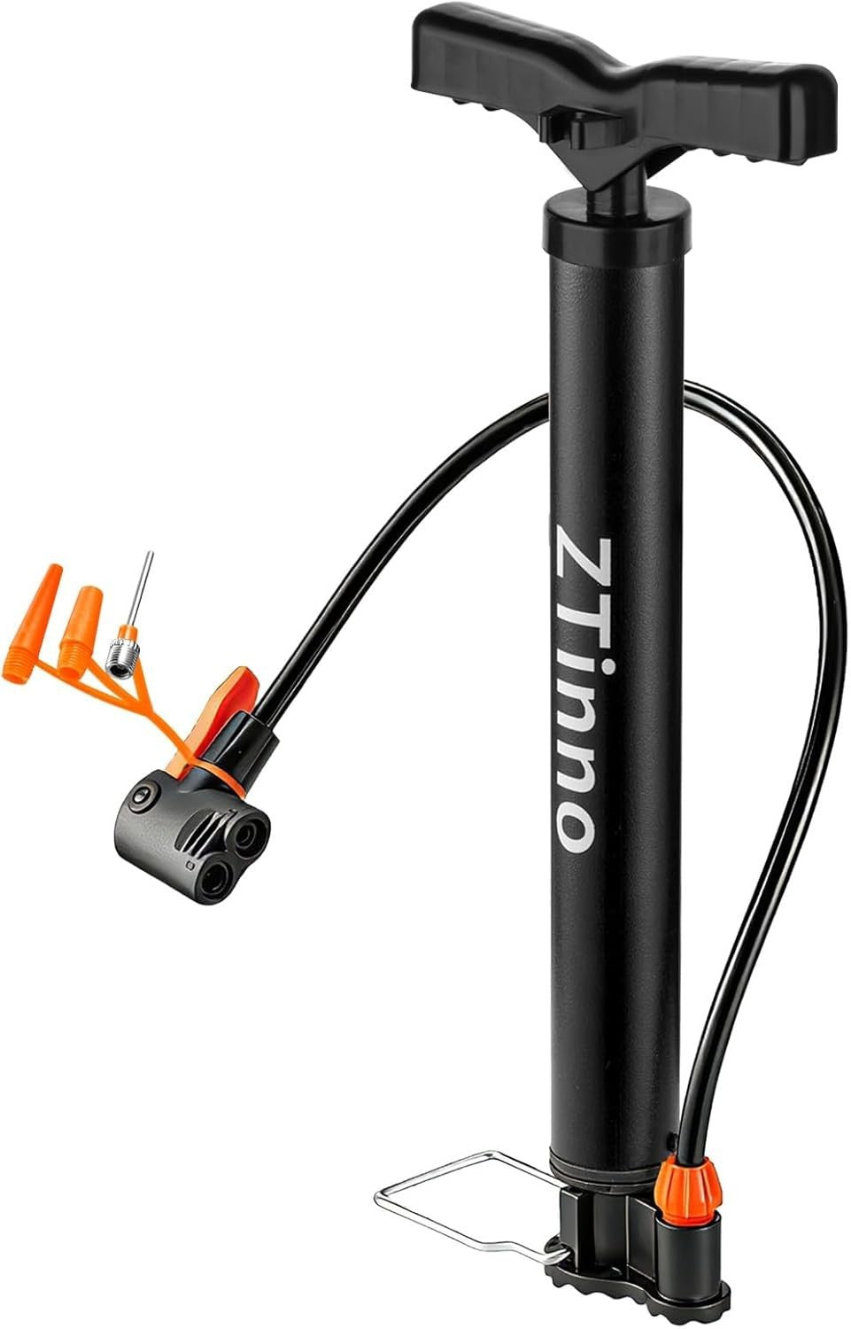 Bike Floor Pump 160 Psi with Gauge - High Pressure Bicycle Pump for All Bikes