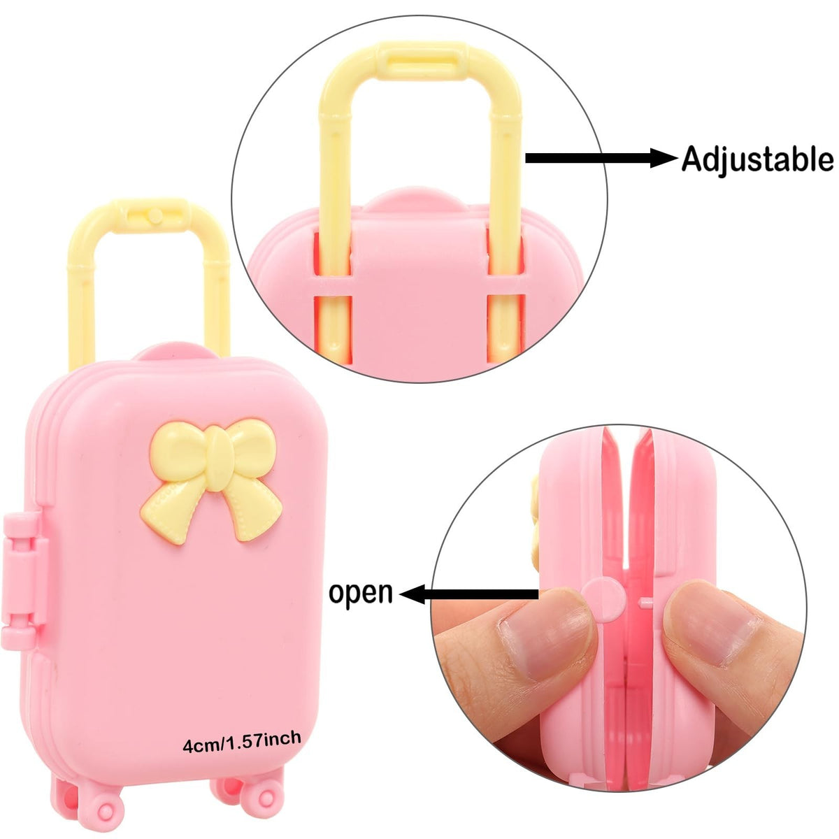 Doll Travel Accessories Set with Suitcase, Outfits, Shoes, and More for 5.3 Inch Dolls