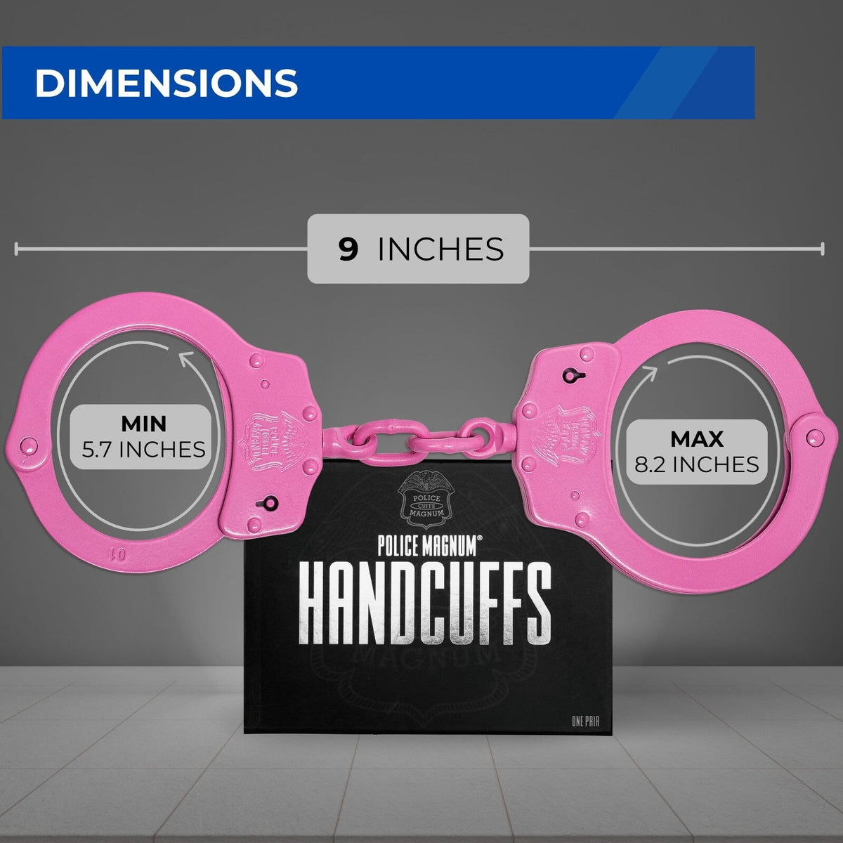Heavy Duty Steel Handcuffs with Keys and Safety Lock for Law Enforcement