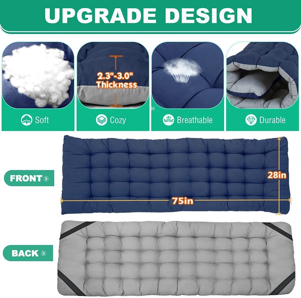 Heavy Duty Folding Camping Cot with Double Layer Oxford Support Up to 900 lbs