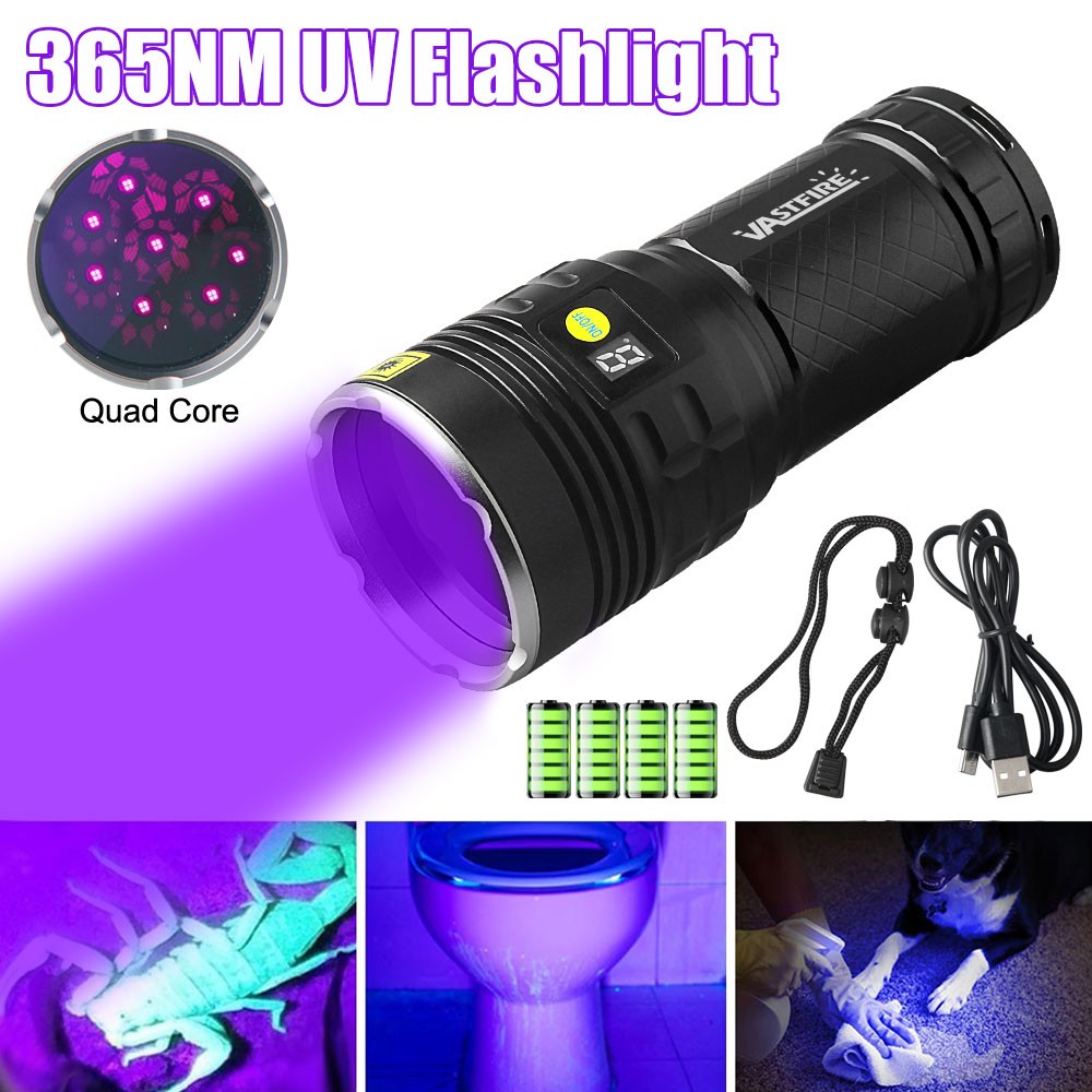 UV Flashlight Torch for Pet Stain Detection Rechargeable UV Light