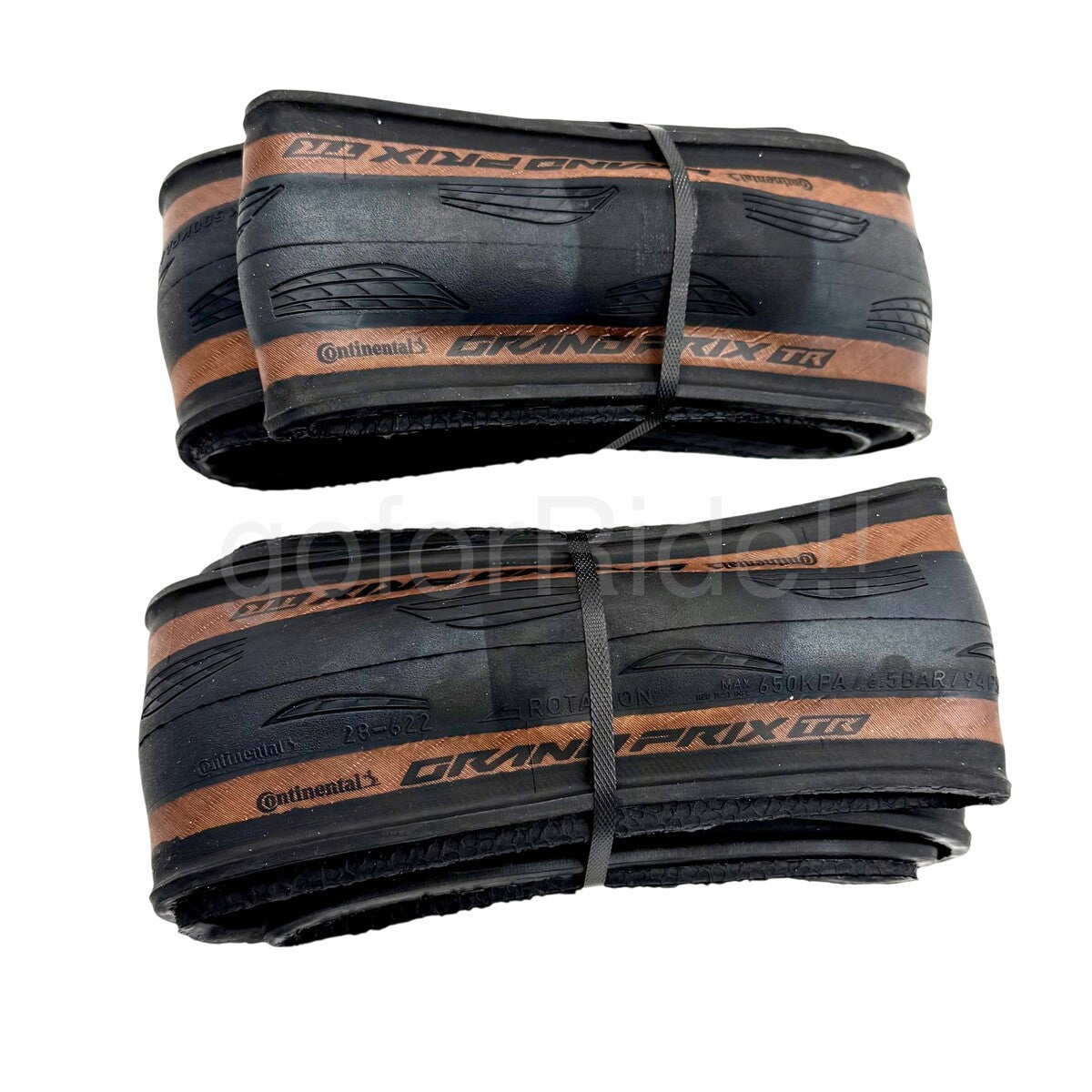 Road Bike Tubeless Tires 700x28C Black/Tan for Cycling - Pack of 2