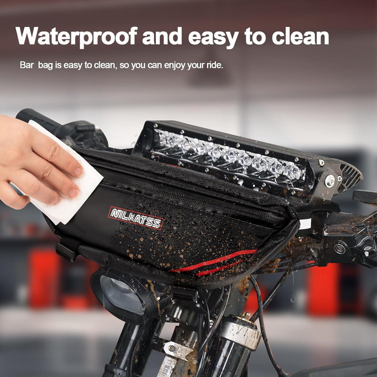Waterproof Handlebar Bag for Dirt Bikes & Motorcycles - Durable Bike Tool Storage