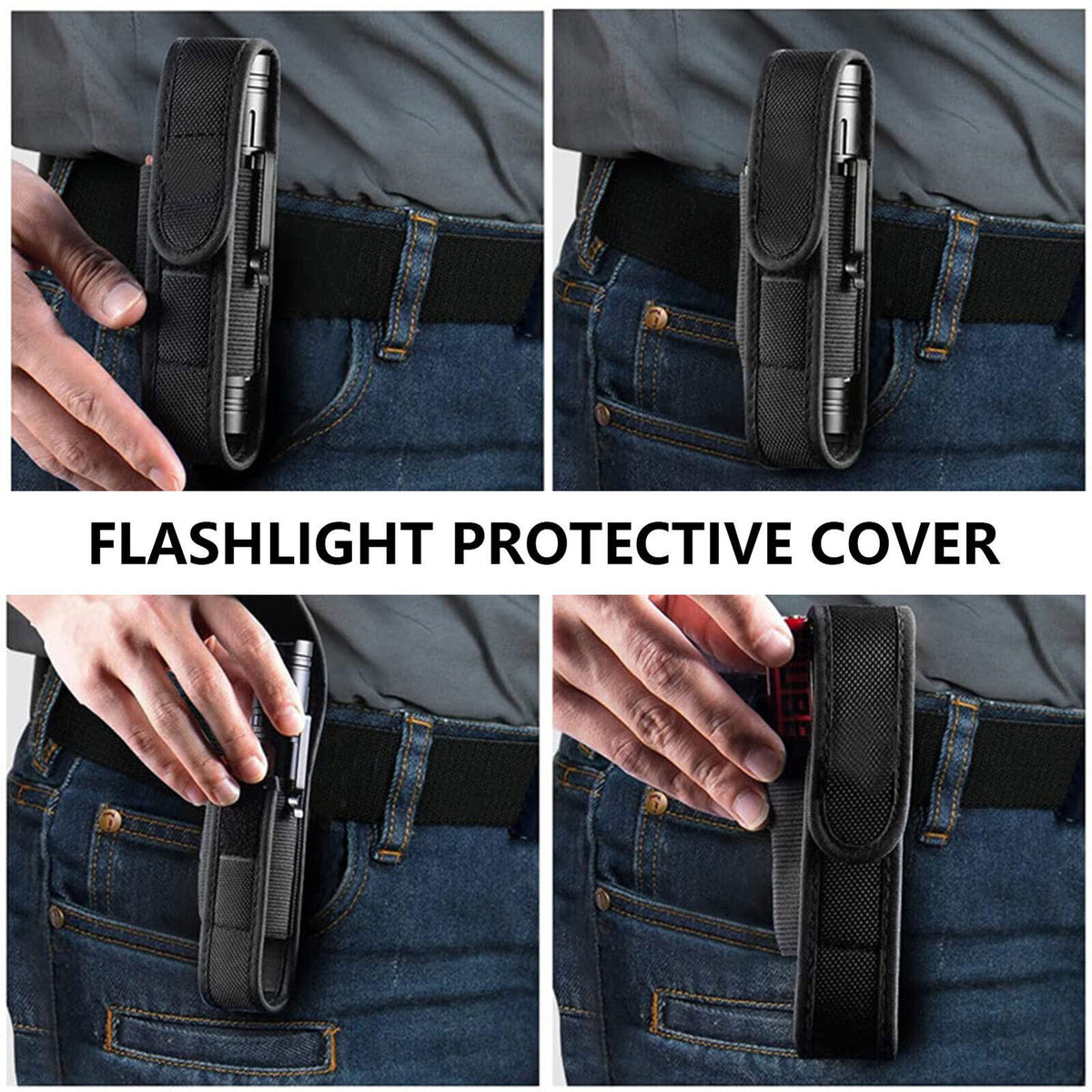 Military-Grade LED Tactical Flashlight with Zoom & Strobe, Waterproof, Self Defense