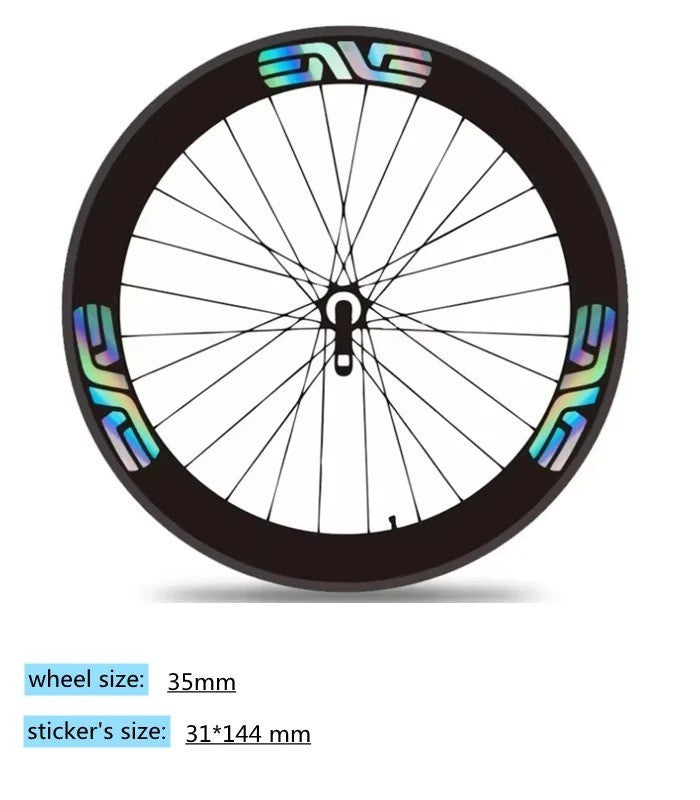 Set of 14 Bicycle Rim Stickers for Road Bike Wheel Customization - Multiple Sizes