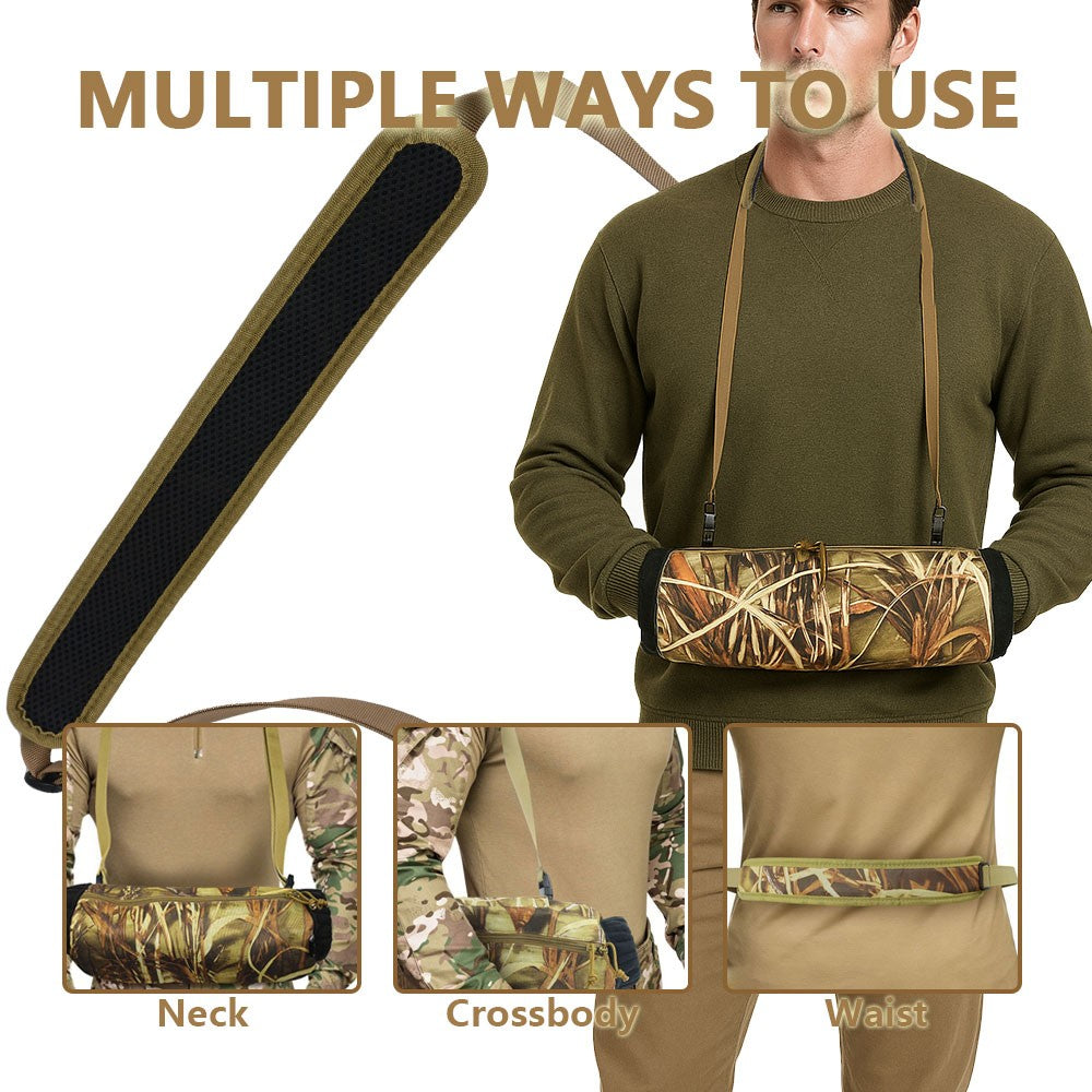Tactical Hand Warmer with Fleece Lining and Zipper Pouch for Hunting