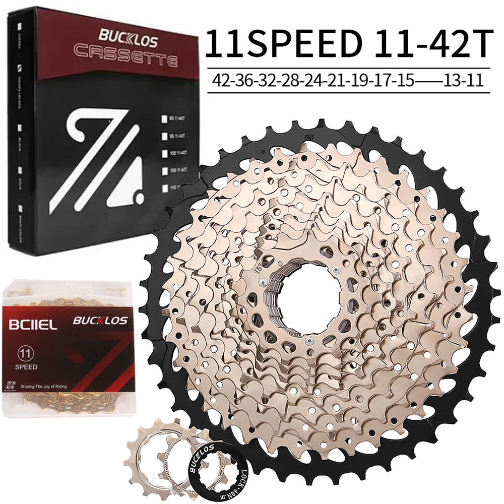 Bike Cassette and Chain Set for Shimano SRAM 8-12 Speed, 11-52T