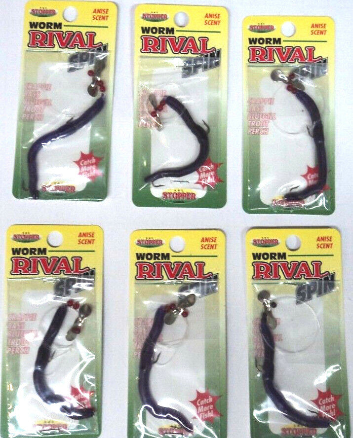 Fishing Lure Set with Propeller Blades - Purple, 6 Pack, 2.5"