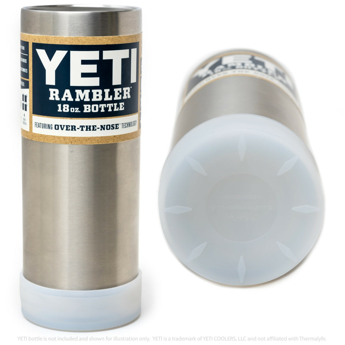 Silicone Bottle Sleeve Protector for Yeti Rambler 18oz & 12oz Bottles - Black Frost Smoke