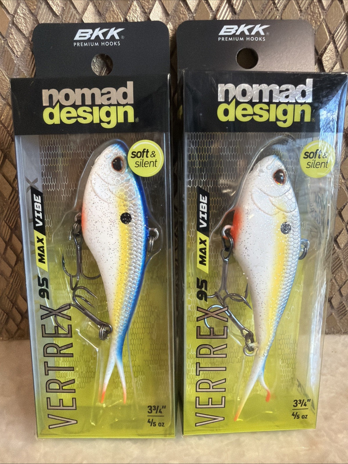 2 Pack Soft Vibe Crankbaits for Freshwater Fishing - Nomad Design