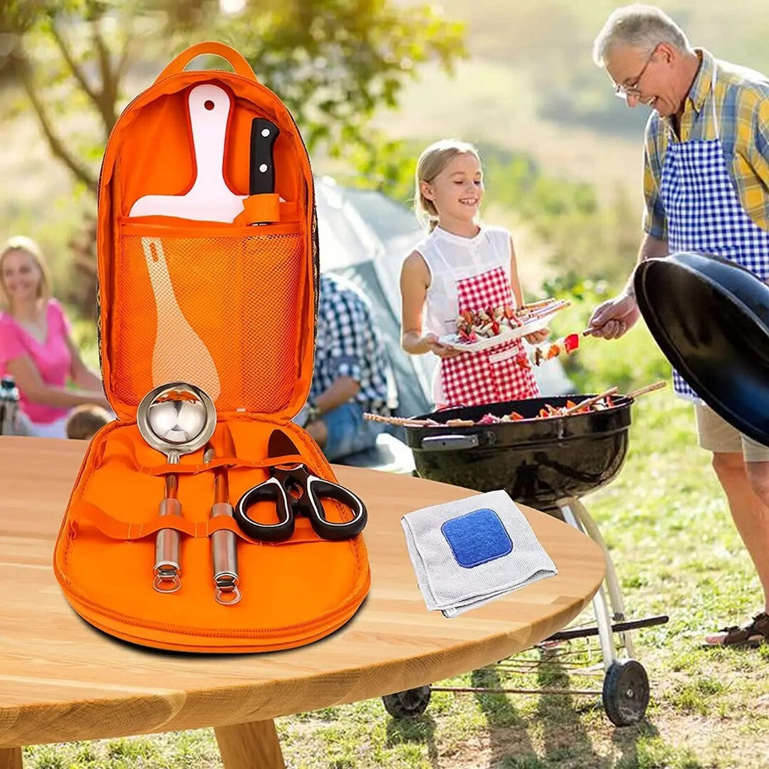 Camping Cooking Utensils Set - 19-Piece Portable Kitchenware Kit for Outdoor & Indoor Use