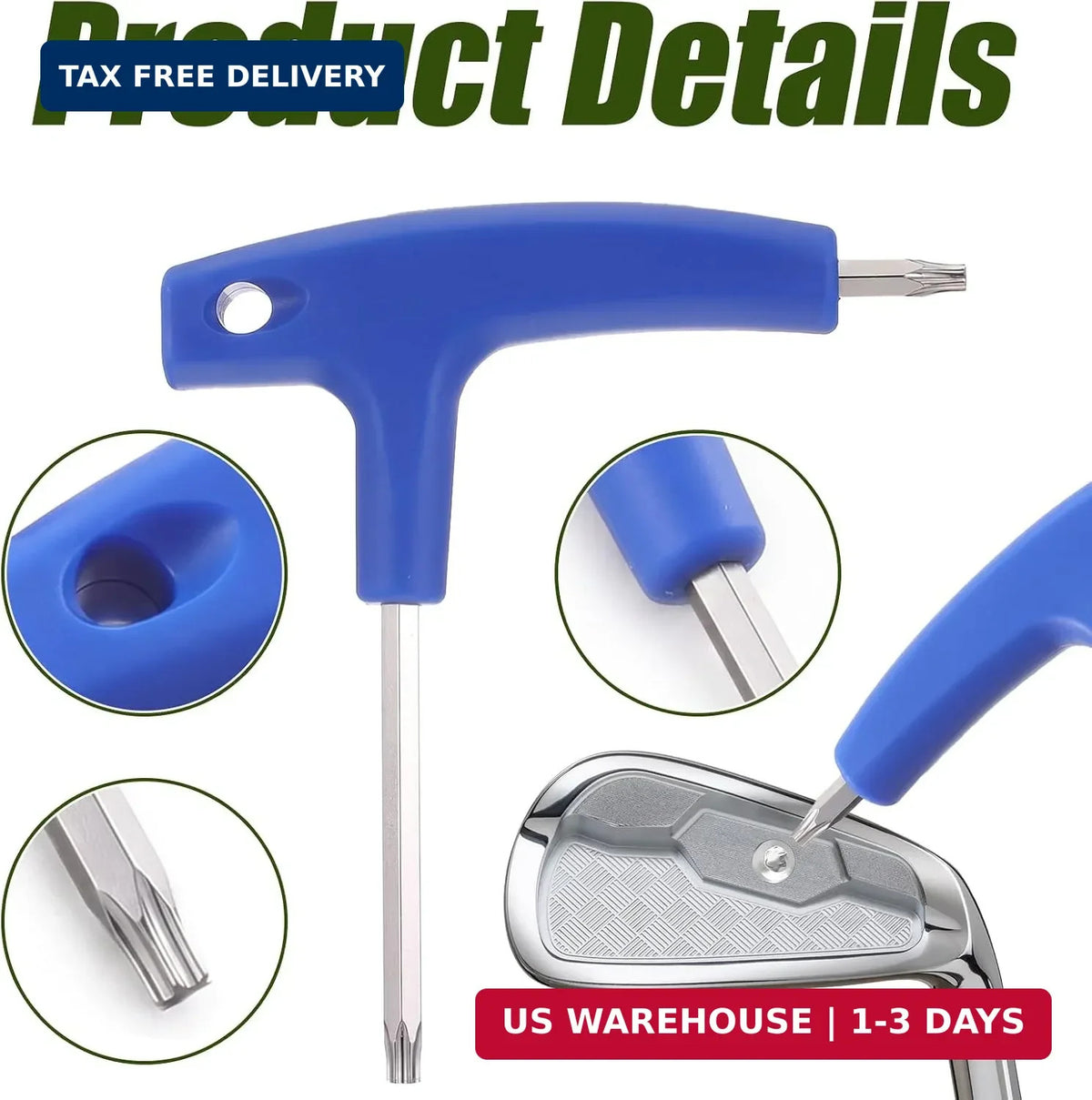 Golf Driver Torque Wrench 2-in-1 T20 T25 Club Adjustment Tool