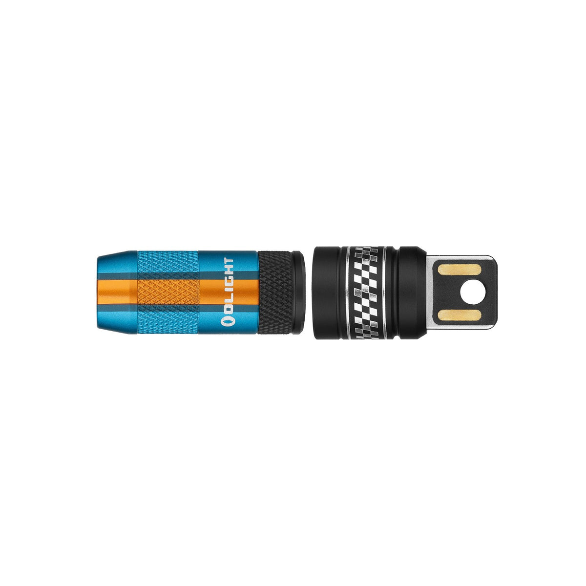 Mini Keychain Flashlight 50 Lumens USB Rechargeable Aluminum Compact EDC Light