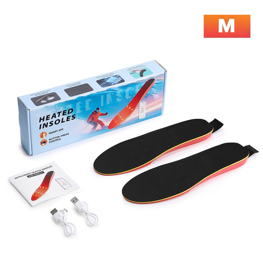 Rechargeable Heated Insoles for Men and Women - App Control Winter Foot Warmers