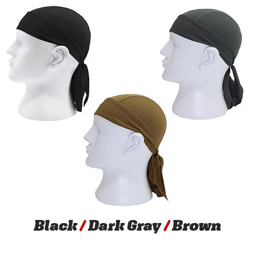 3 Pack Skull Cap Motorcycle Head Wrap Tie Durag Cycling Hat Quick-Drying