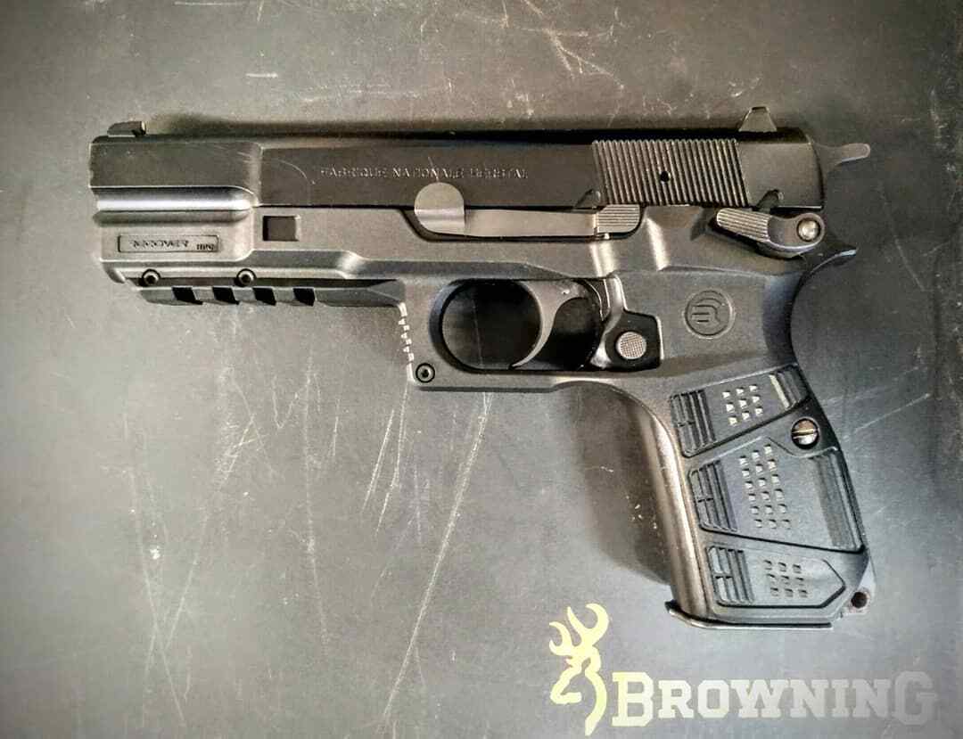 Grip and Rail System for Browning FN Hi Power HPC Black