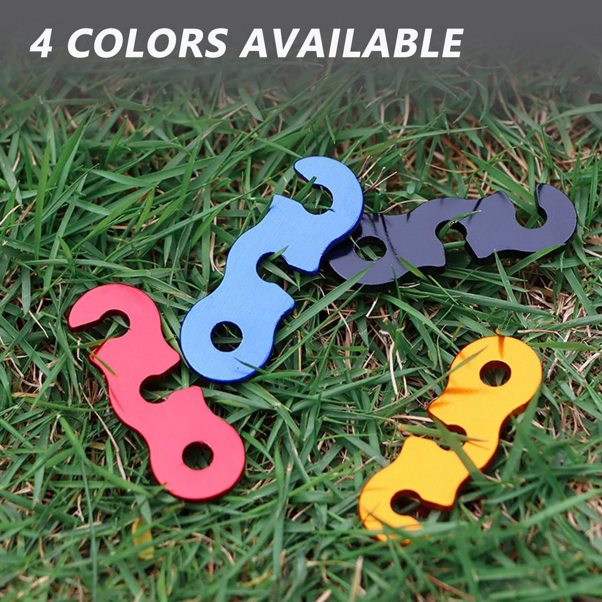 30 Pcs Aluminum Alloy Guyline Tensioners for Tent Ropes Camping Gear