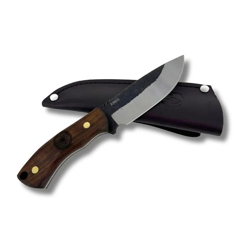 Condor Kinich Fixed Blade Knife with Walnut Handle & Leather Sheath 8.35"