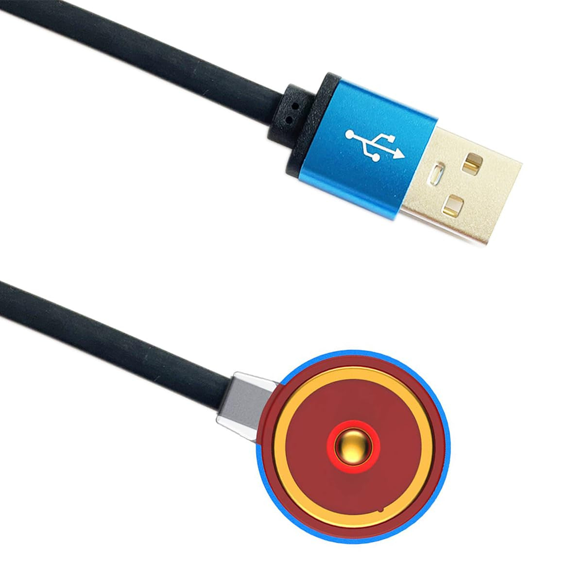 Magnetic Charging Cable for Olight Flashlights - 3.3ft Power Cord