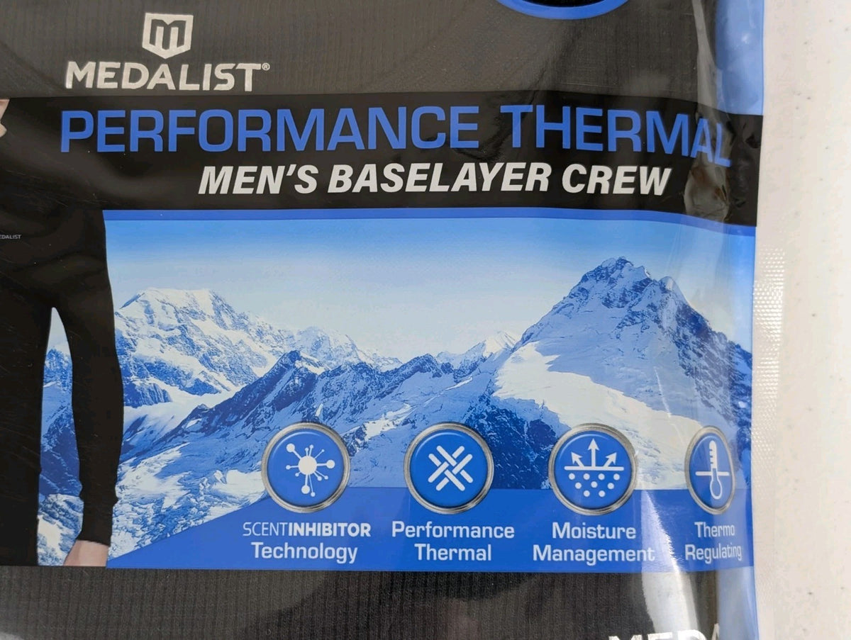 Men's Thermal Base Layer Crew Shirt Large Performance Level 1
