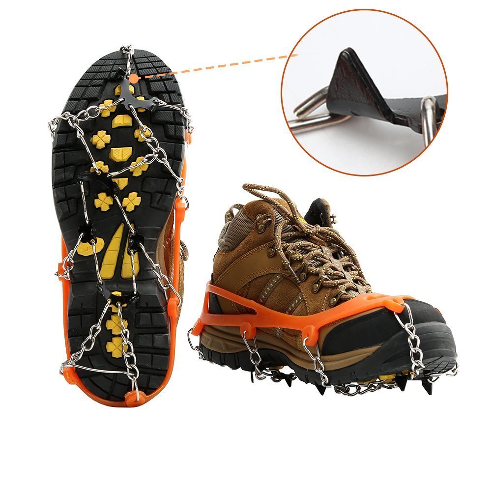 Ice Snow Shoe Grips Traction Cleats for Hiking & Outdoor Walking - Size M