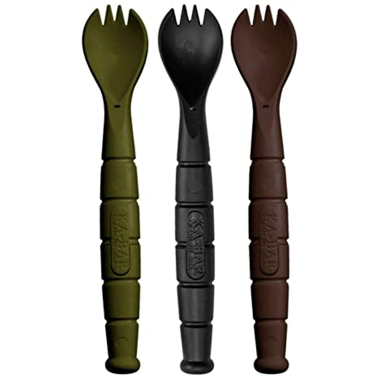 Camping Spork and Knife Kit - Pack of 3, 6.875-inch Multi-Use Utensils