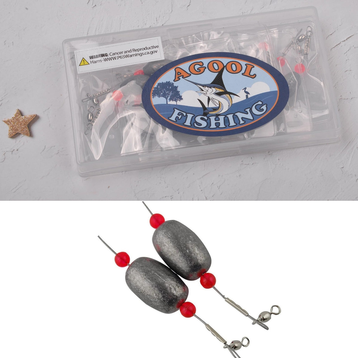 Saltwater Fishing Rig with Stainless Steel Wire for Catfish Flounder & Striped Bass