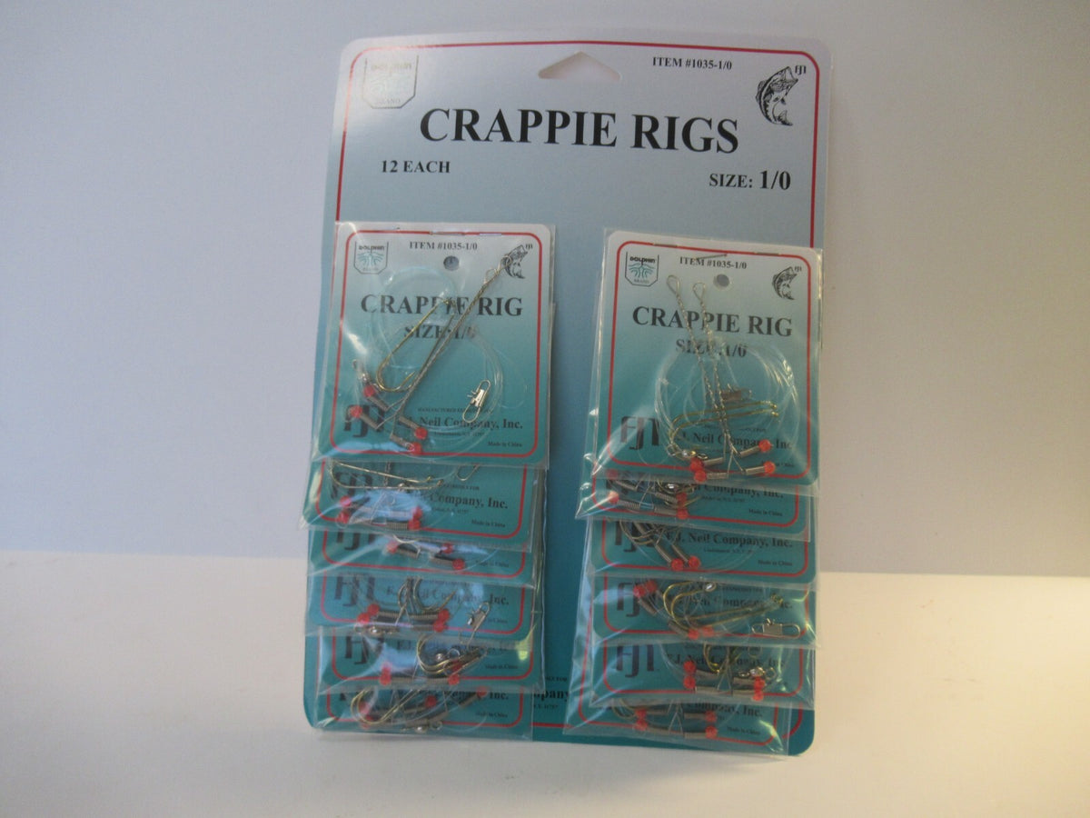 Crappie Panfish Fishing Rig Set - High Low Dropper Rigs for Freshwater Fish