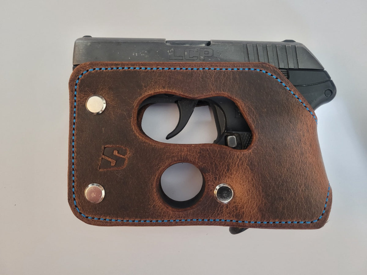 Wallet Style Pocket Holster for Ruger LCP 380 Kel-Tec P3AT P32 - Water Buffalo Leather