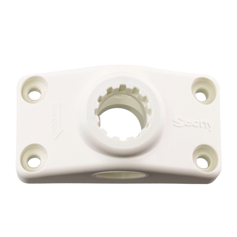 Combination Side & Deck Mount for Scotty Rod Holders - White