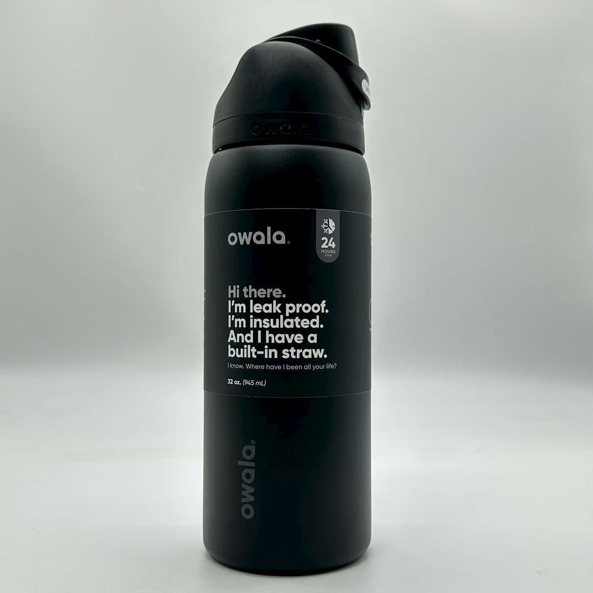 40oz Stainless Steel Insulated Water Bottle with Leak-Proof Lid and Built-in Straw