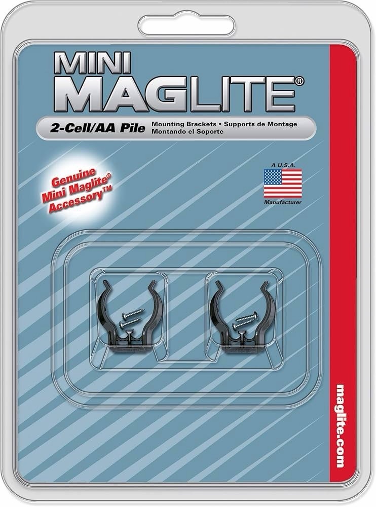 Universal Flashlight Mounting Brackets for AA-Cell Flashlights