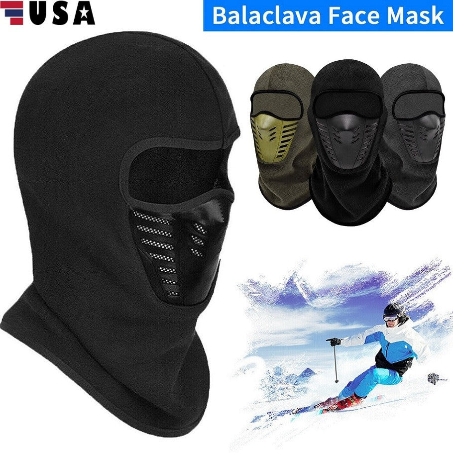 Full Face Ski Mask Balaclava Windproof Fleece Neck Warmer for Winter Outdoor Activities