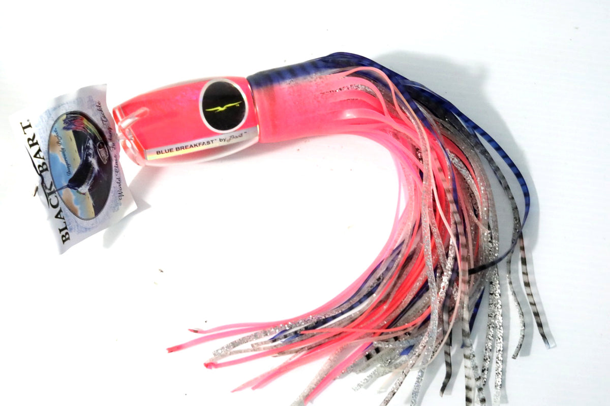 Big Game Trolling Lure - Heavy Tackle Blue Pink Tiger / Pink Head