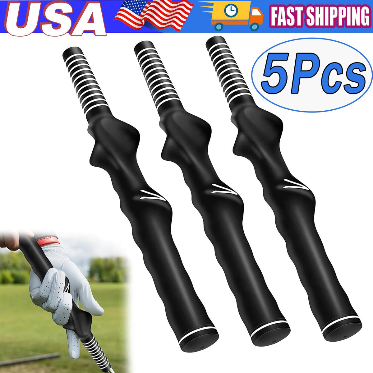 Golf Swing Training Grip Set for Right-Handed Players - 5 Pieces