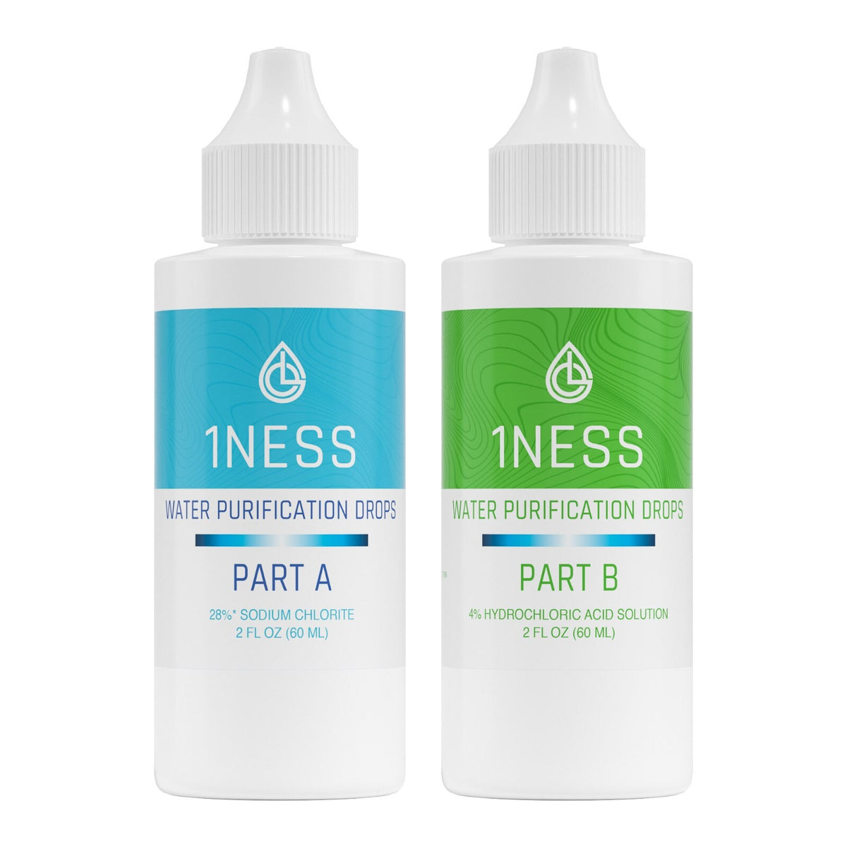 Water Purification Drops 2oz Kit for Emergency & Outdoor Use - BPA-Free