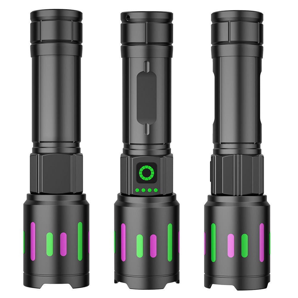Super Bright Rechargeable LED Tactical Flashlight with 3 Lighting Modes - 100-200m Range