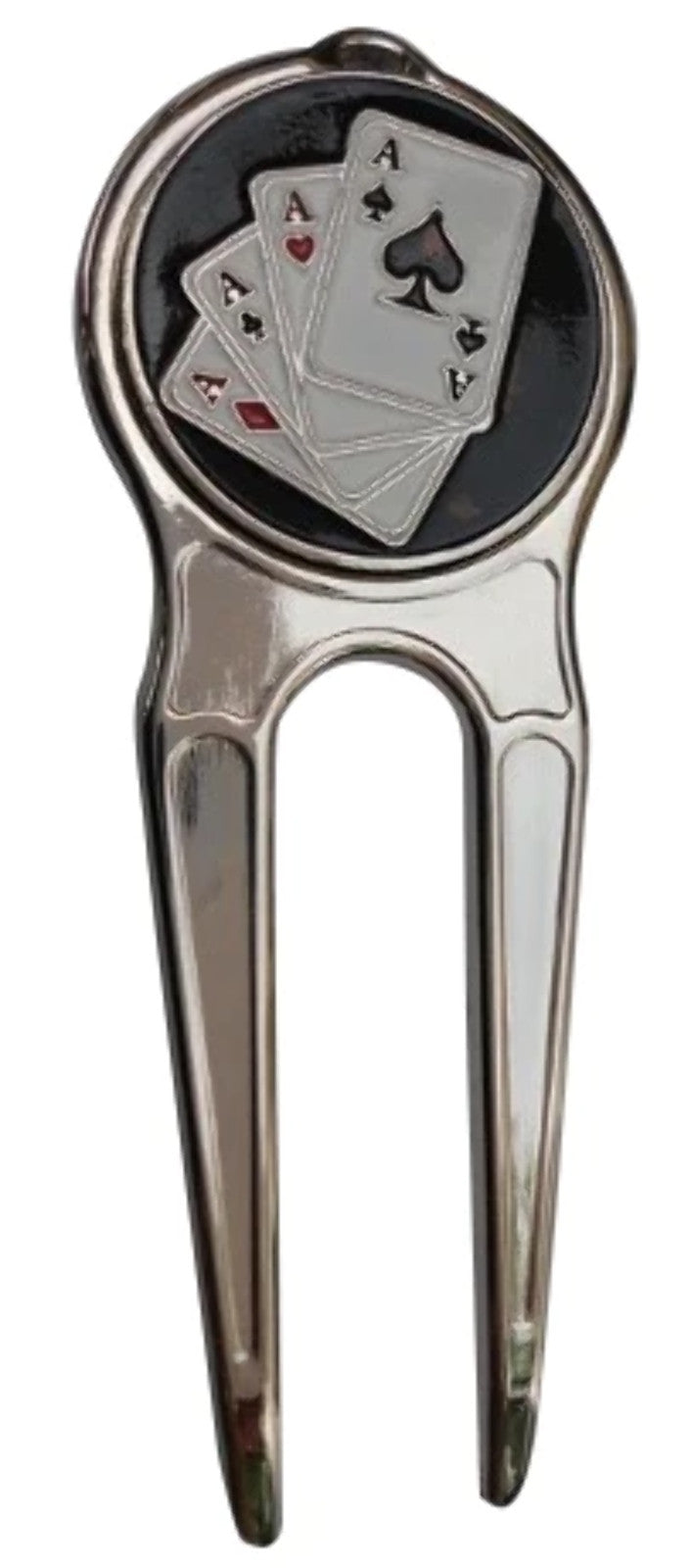Poker Chip Ball Marker - 4 Aces Metal Golf & Poker Accessories