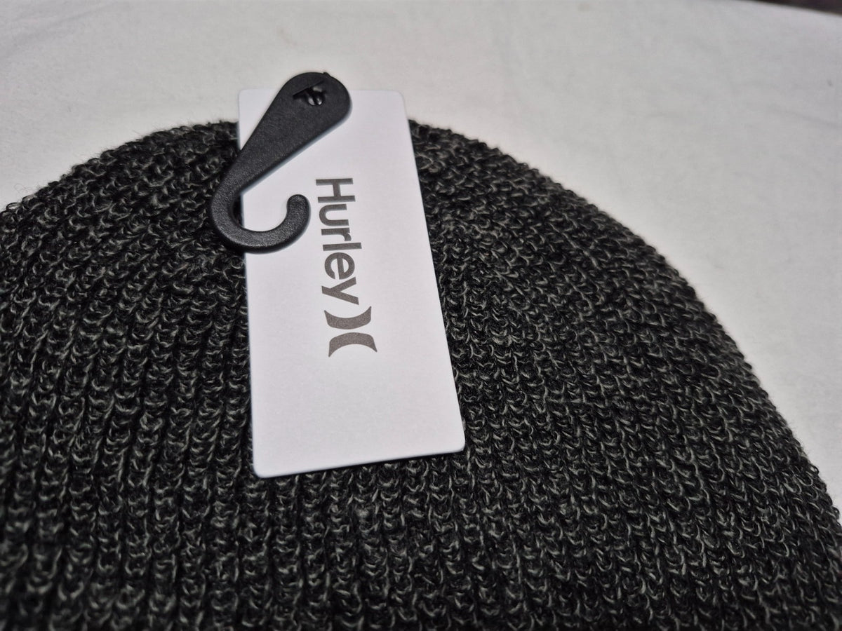 Unisex Gray Beanie Hat - Hurley Icon Logo Park City Cuffed Winter Cap