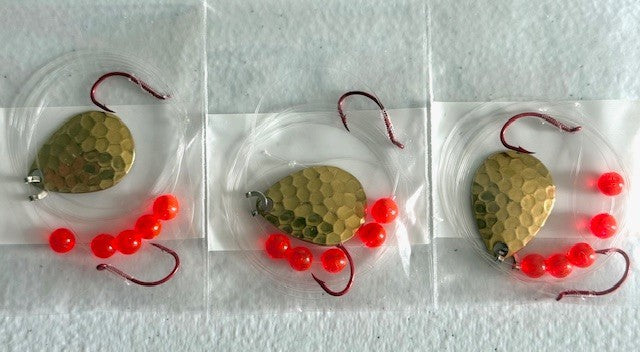 Walleye Crawler Harness Pack with 30 Rigs & Size 3 Colorado Blade - Freshwater Fishing Lures