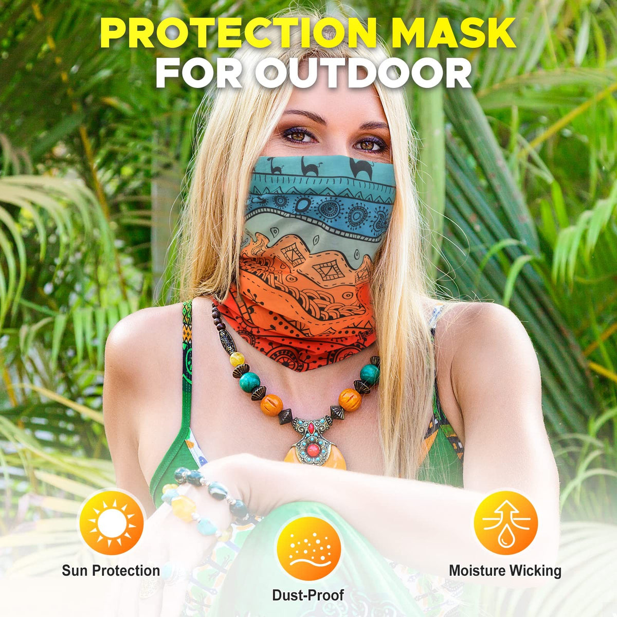 Multi-Color Headwear Bandana Neck Gaiter Head Wrap Headband Balaclava