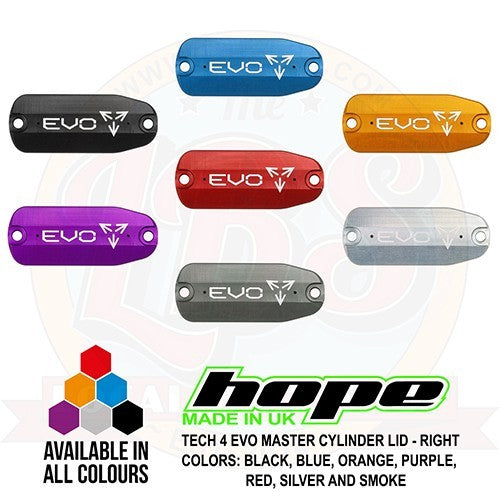 Master Cylinder Cap Lid for Hope Tech 4 EVO - All Colors, Replacement