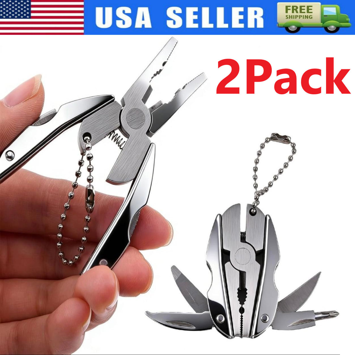 Mini Folding Multi Tool Pliers for Camping Fishing and Outdoor Use