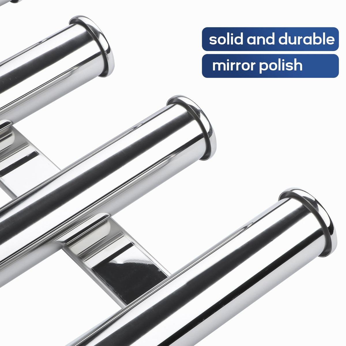 Marine Stainless Steel Fishing Rod Holder Rack for Boats & Yachts - 4 Link Tubes