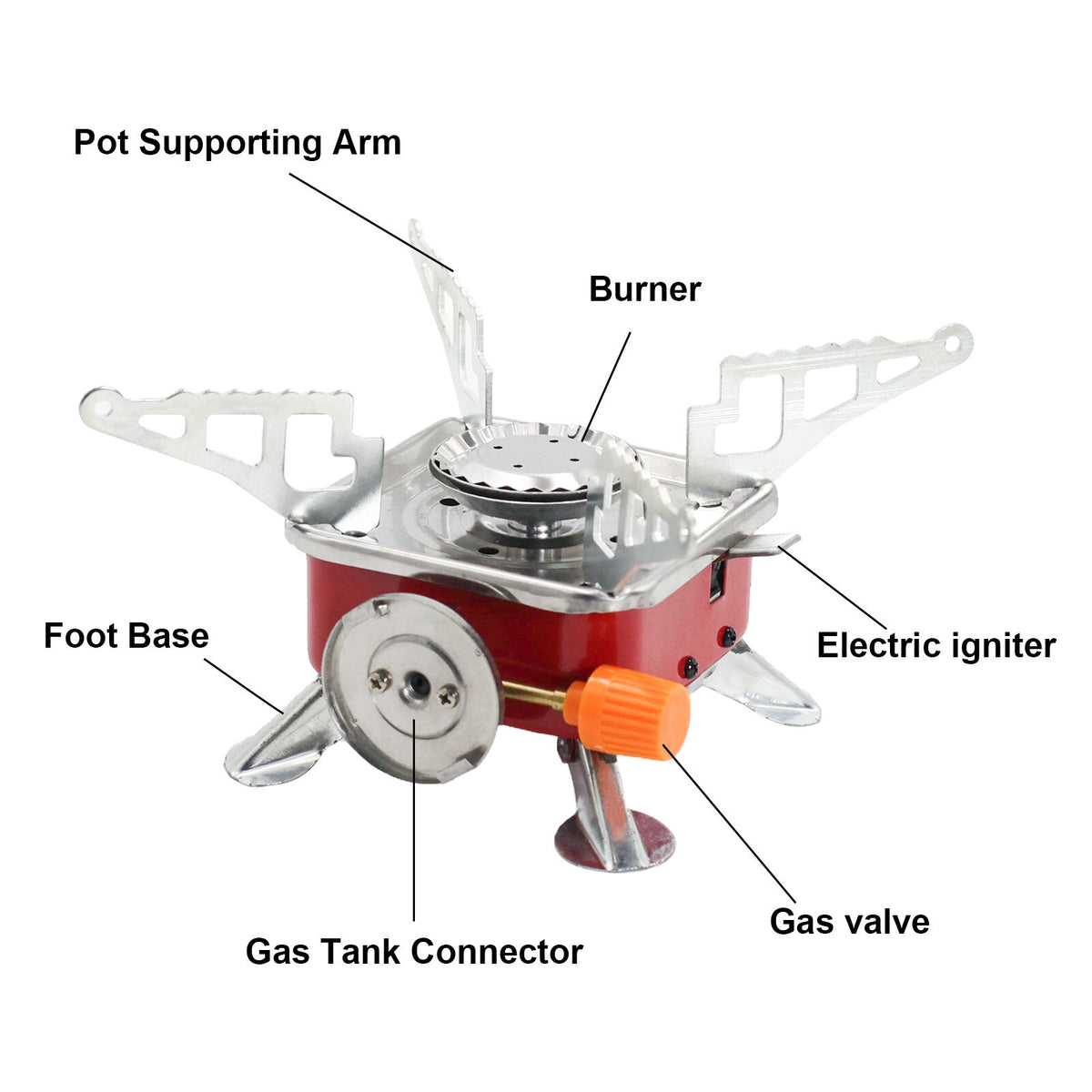 Portable Camping Gas Stove 2800W with Carrying Bag Outdoor Cooking Equipment